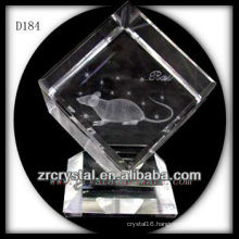 K9 Animal Signs Laser Rat Inside Crystal